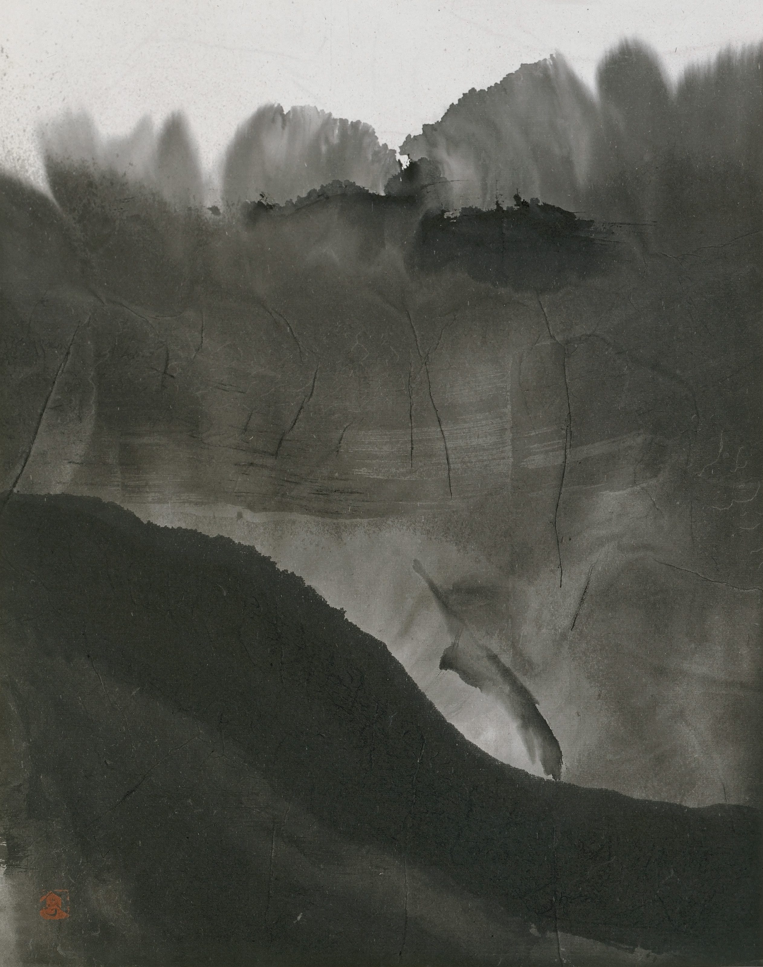 Gao Xingjian, "Sans perspective" (162cm x 130cm), 2007: Ink on Paper 